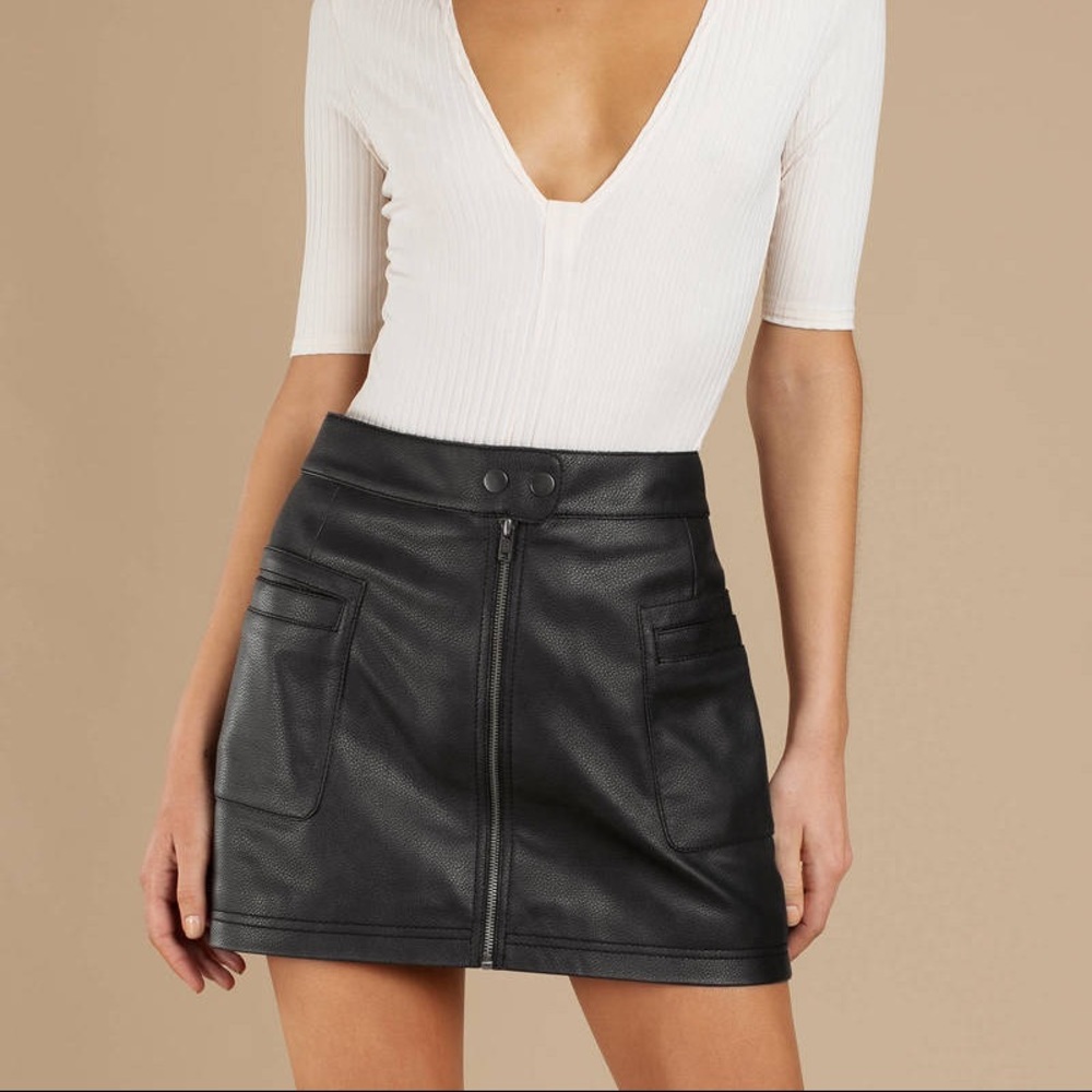 Free People High A-Line Vegan Skirt